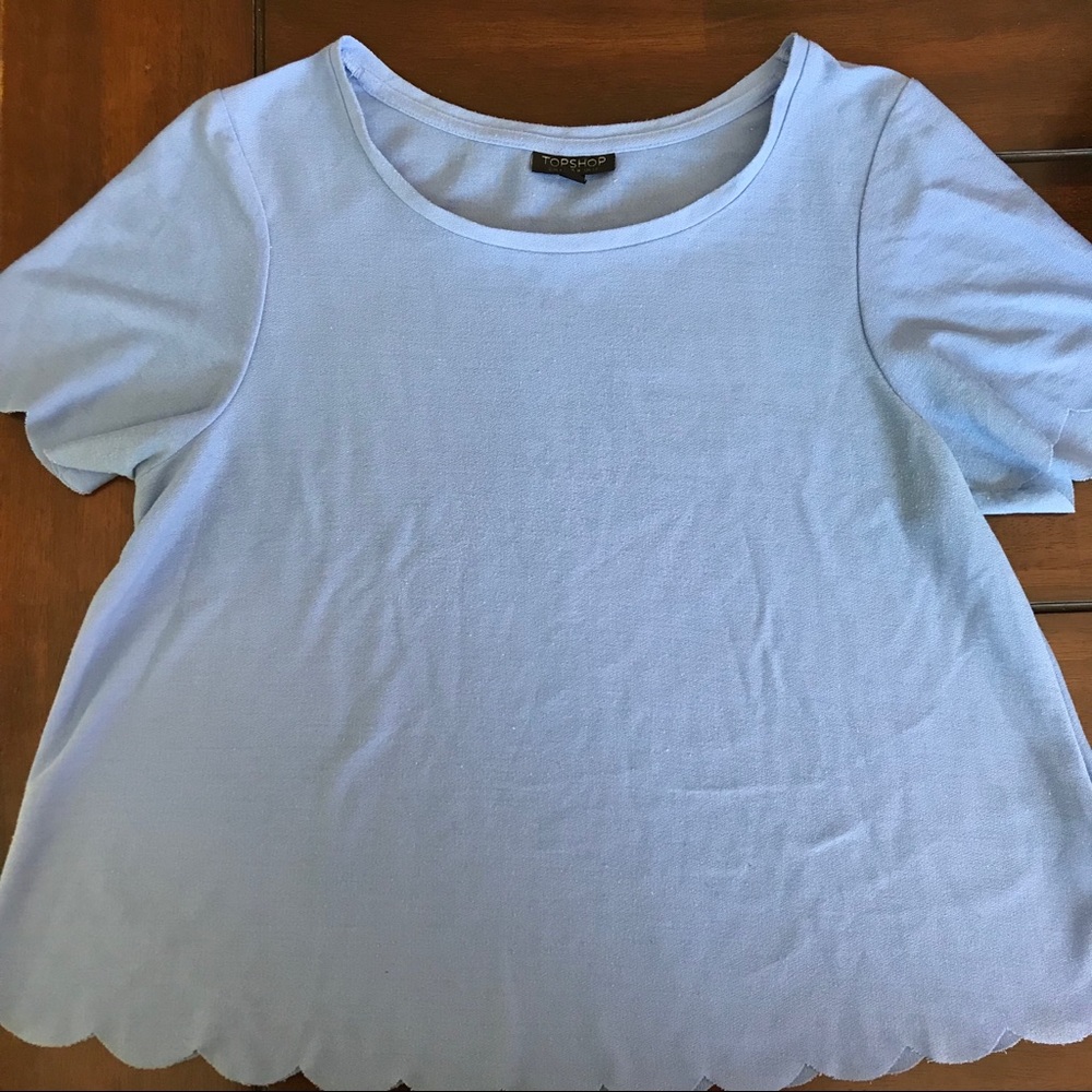 Topshop Scallop Blouse